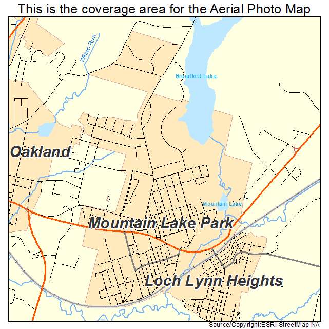 Mountain Lake Park, MD location map 