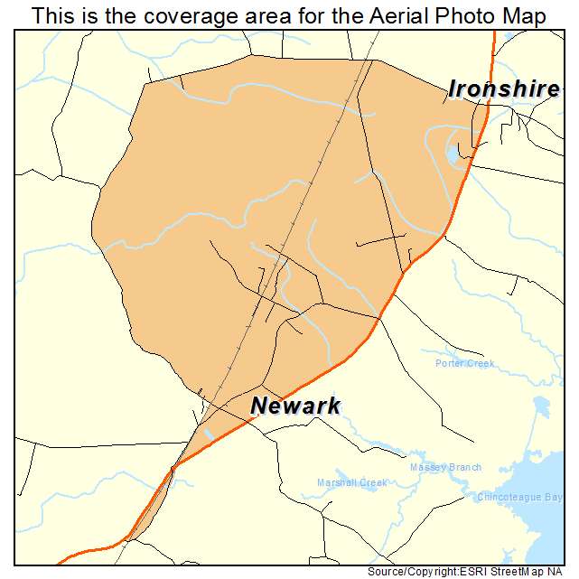 Newark, MD location map 