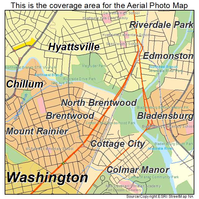 North Brentwood, MD location map 