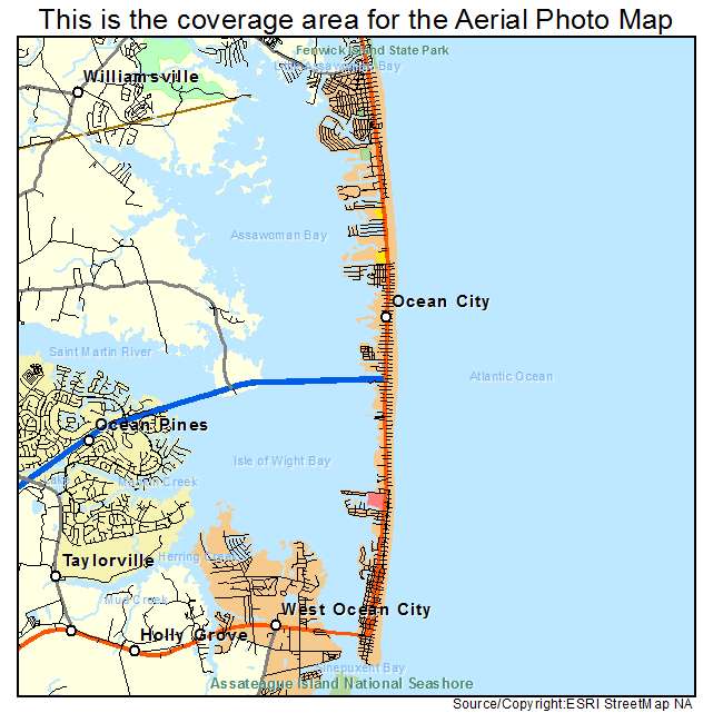 Ocean City, MD location map 