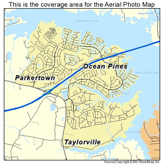 Ocean Pines, MD location map 