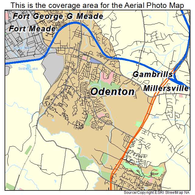 Odenton, MD location map 
