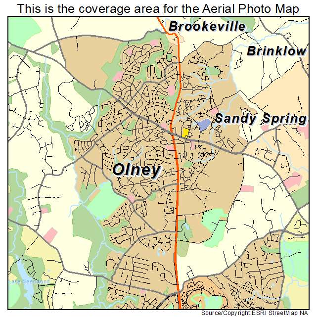 Olney, MD location map 