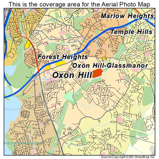 Oxon Hill Glassmanor, MD location map 