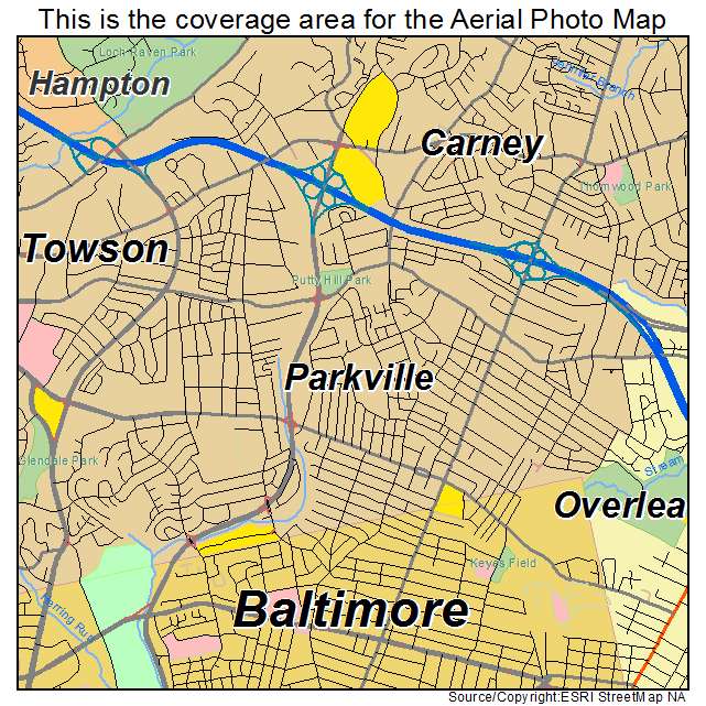 Parkville, MD location map 