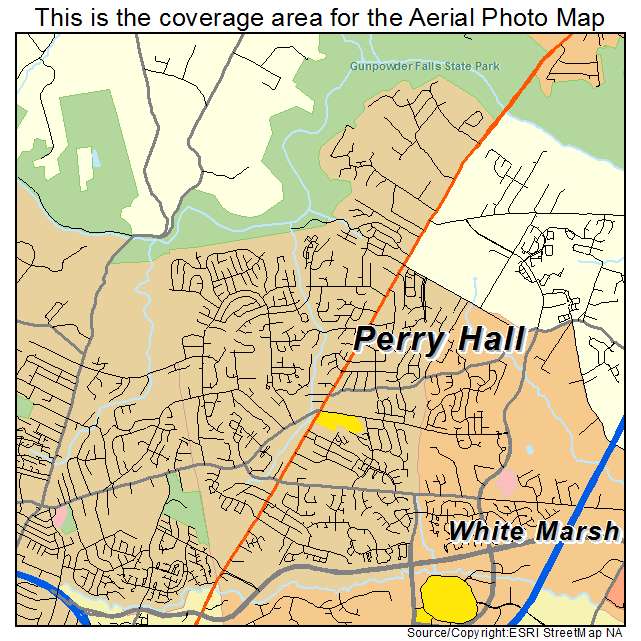 Perry Hall, MD location map 