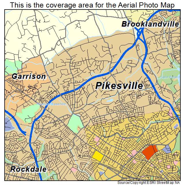 Pikesville, MD location map 