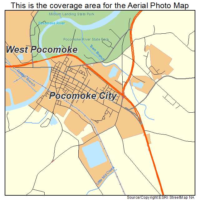Pocomoke City, MD location map 