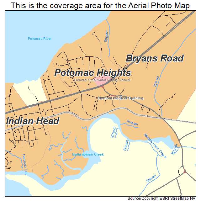 Potomac Heights, MD location map 