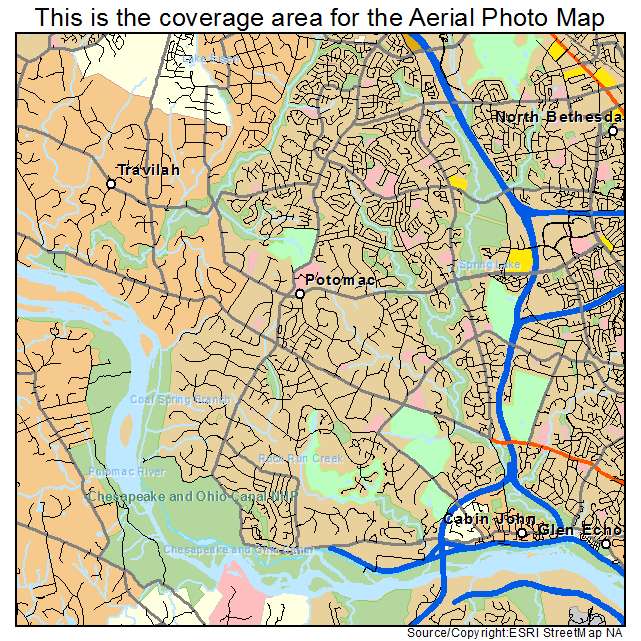 Potomac, MD location map 