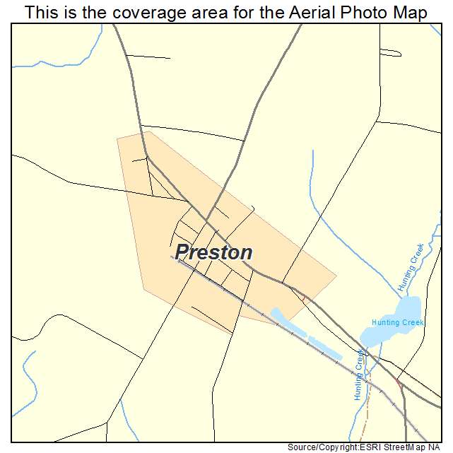 Preston, MD location map 