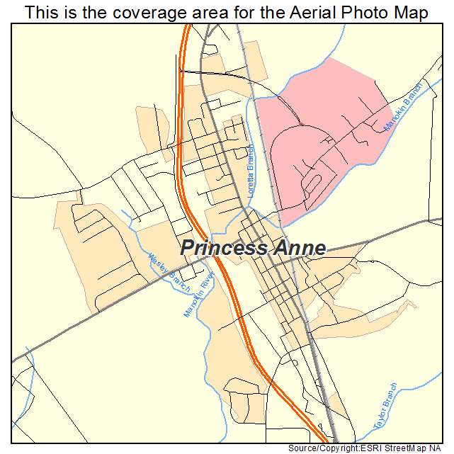Princess Anne, MD location map 