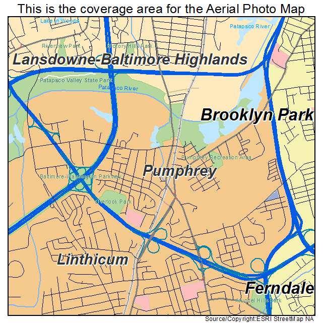 Pumphrey, MD location map 