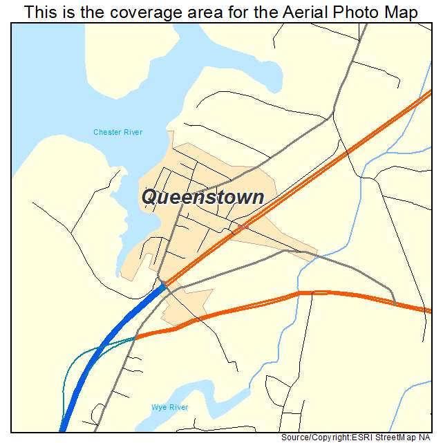 Queenstown, MD location map 