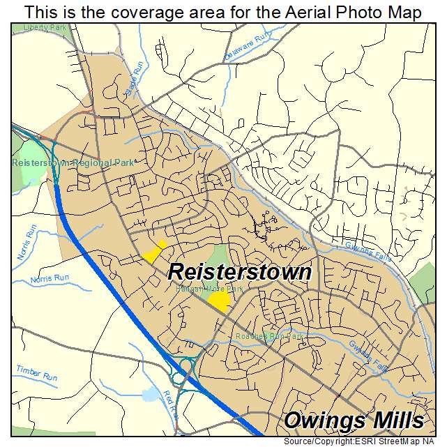 Reisterstown, MD location map 