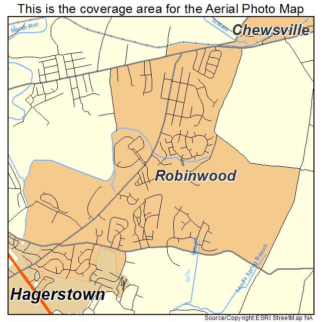 Robinwood, MD location map 