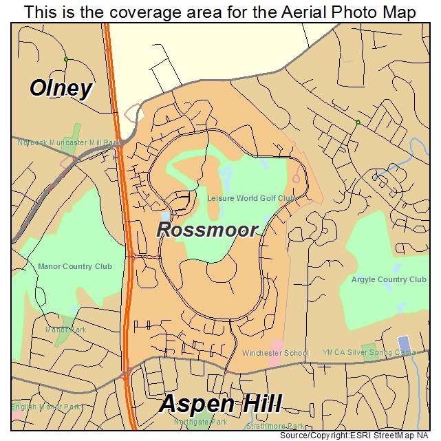 Rossmoor, MD location map 