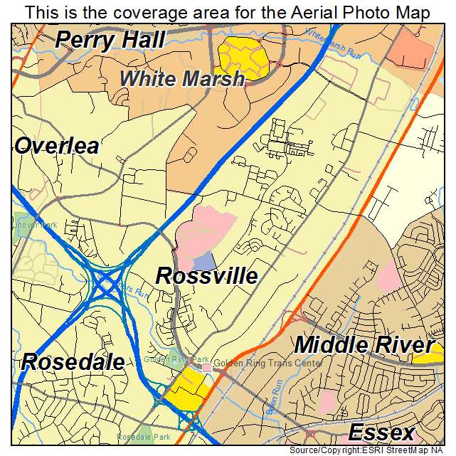 Rossville, MD location map 
