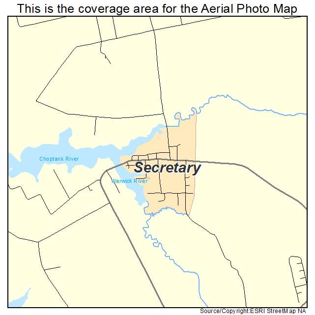 Secretary, MD location map 