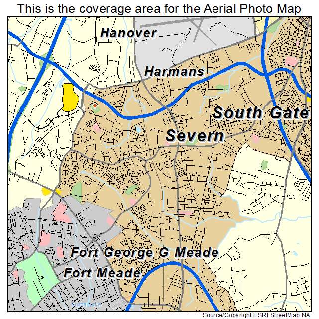 Severn, MD location map 