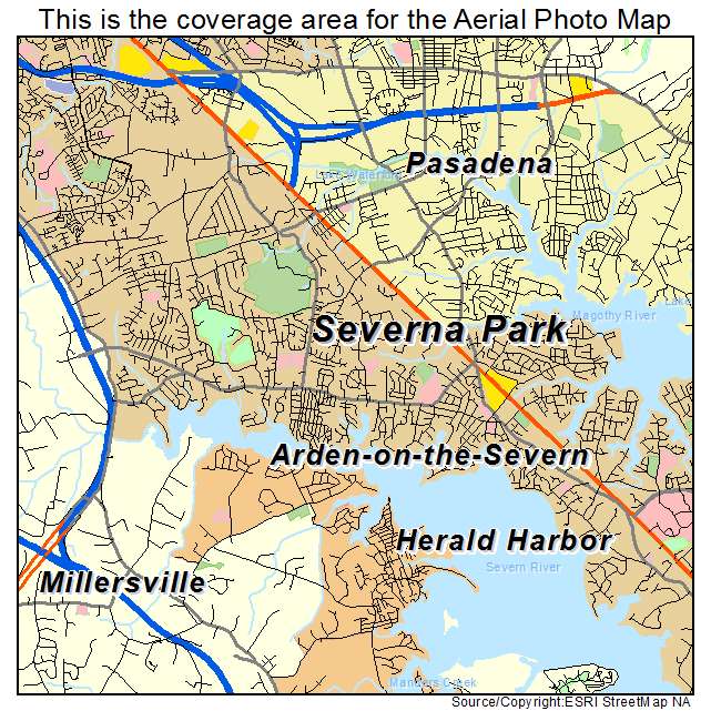 Severna Park, MD location map 