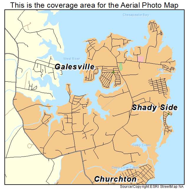 Shady Side, MD location map 