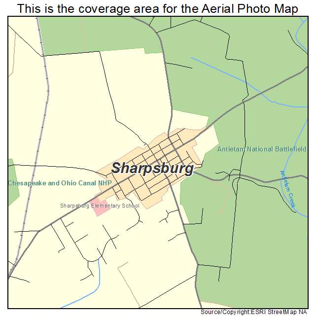 Sharpsburg, MD location map 