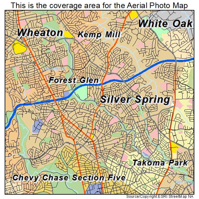 Silver Spring, MD location map 