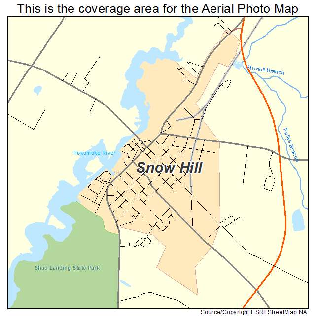 Snow Hill, MD location map 