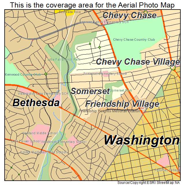 Somerset, MD location map 