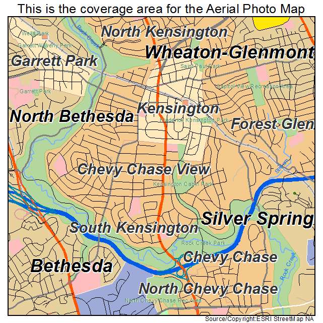 South Kensington, MD location map 