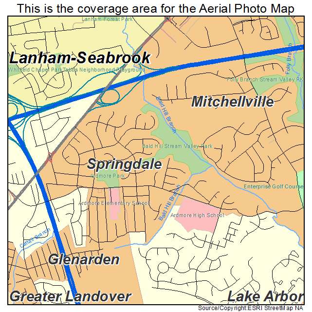 Springdale, MD location map 