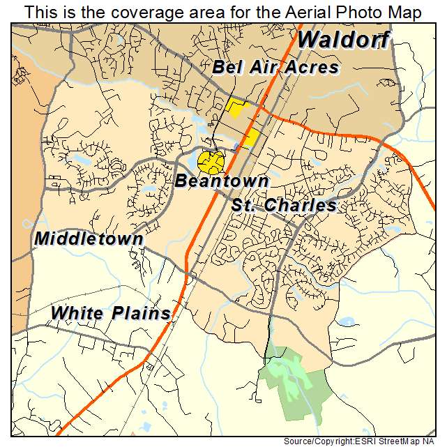 St Charles, MD location map 