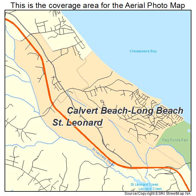 St Leonard, MD location map 