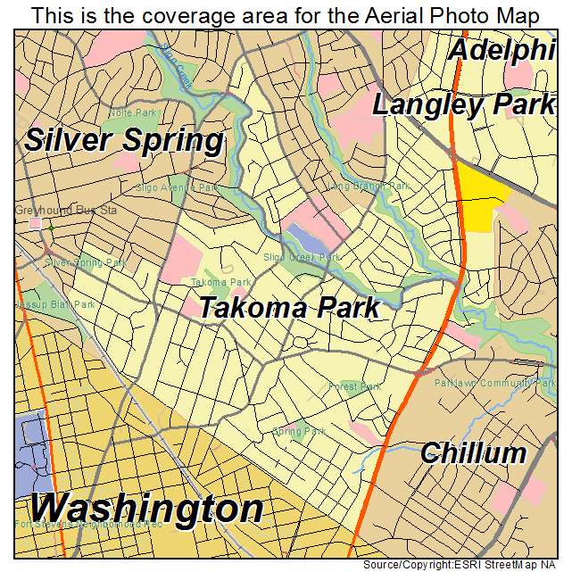 Takoma Park, MD location map 