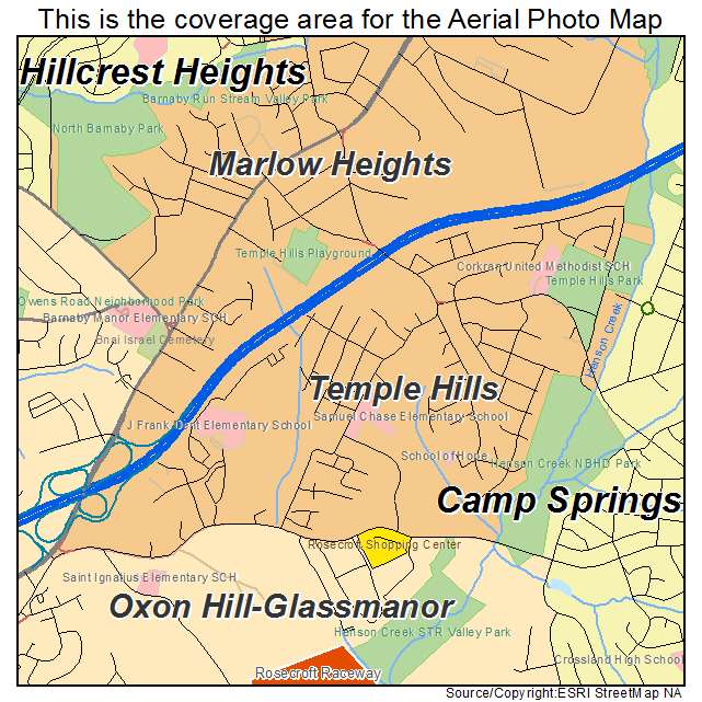 Temple Hills, MD location map 