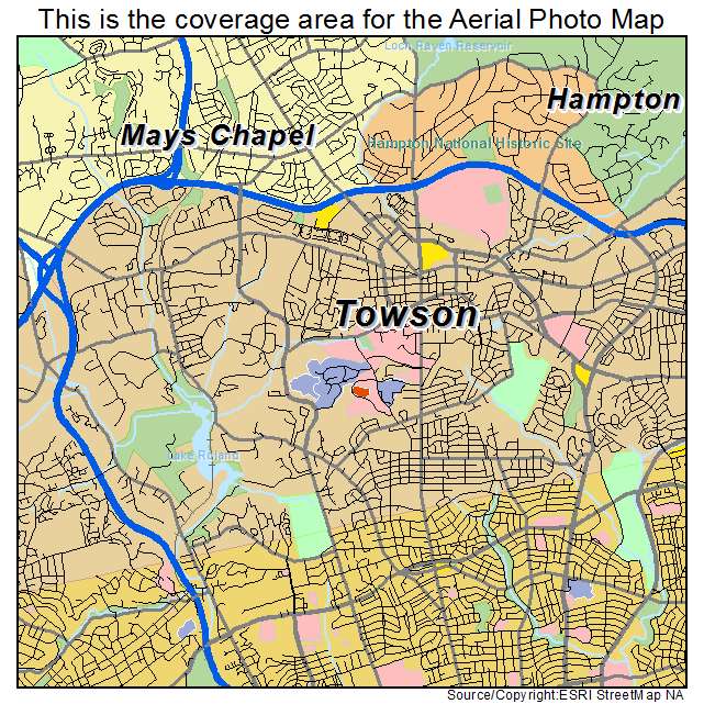 Towson, MD location map 