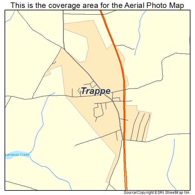 Trappe, MD location map 