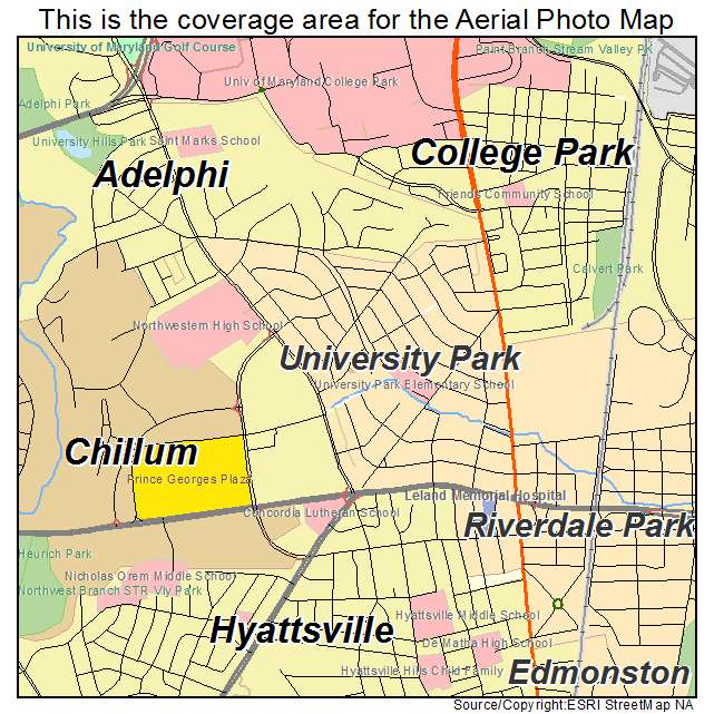 University Park, MD location map 
