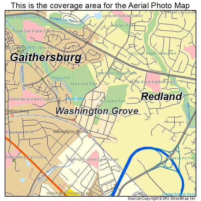 Washington Grove, MD location map 