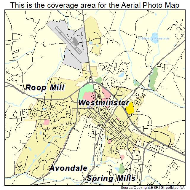 Westminster, MD location map 