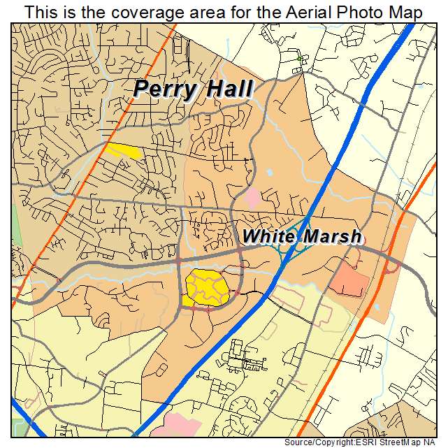 White Marsh, MD location map 