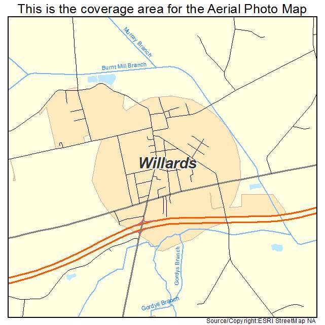 Willards, MD location map 
