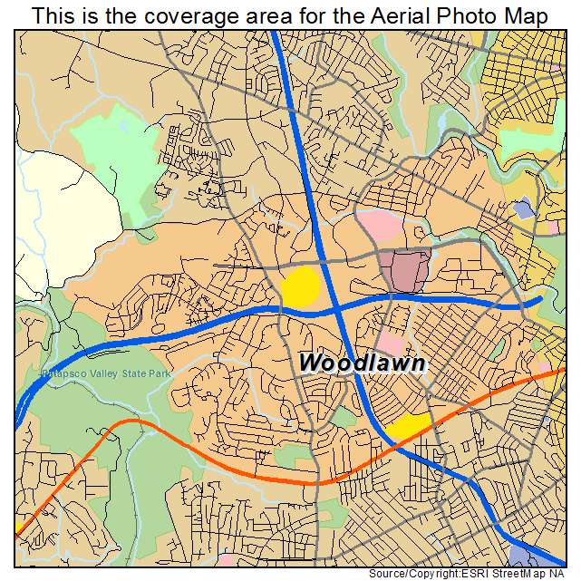 Woodlawn, MD location map 