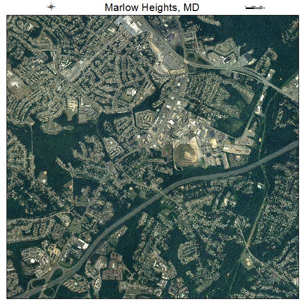 Marlow Heights, MD air photo map