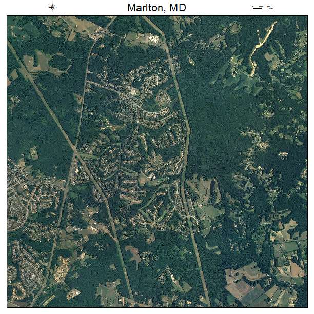Marlton, MD air photo map