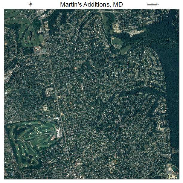 Martins Additions, MD air photo map