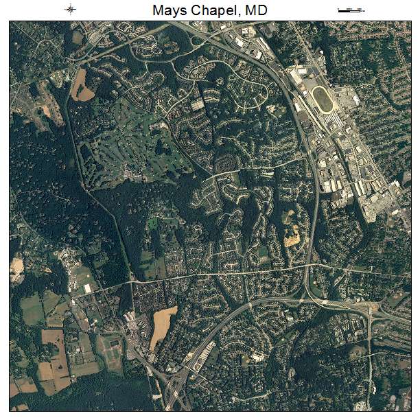 Mays Chapel, MD air photo map