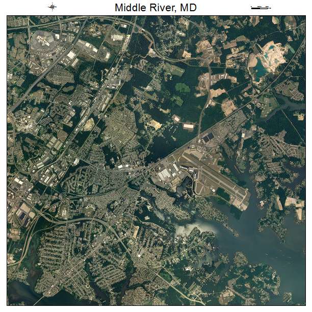 Middle River, MD air photo map