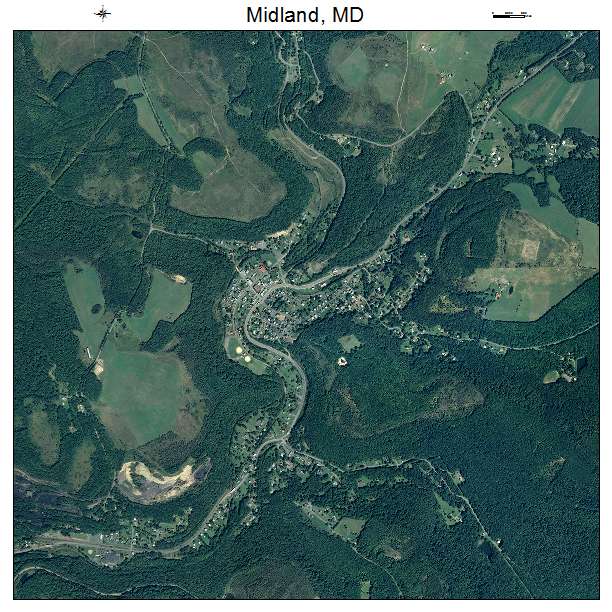 Midland, MD air photo map